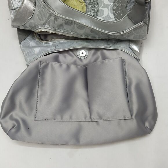 Coach Multicolor Round Patchwork Canvas Leather 3 Compartments Shoulder Bag - Picture 10 of 15